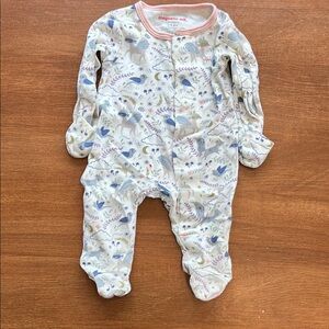 Magnetic Me Newborn Footie - Blue and Pink Animal Print